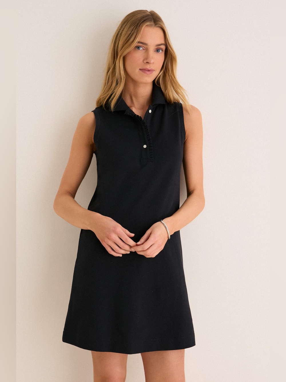 Tuckernuck NWT Black Pique Margaret Polo Dress Size XXL Mini Dress Cotton